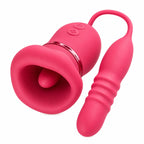 Kissel 5-in-1 tongue-style and internal motion massager in red