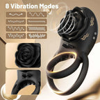Rose Toy 2.0 Clit Stim & Vibrating Couples Cock Ring