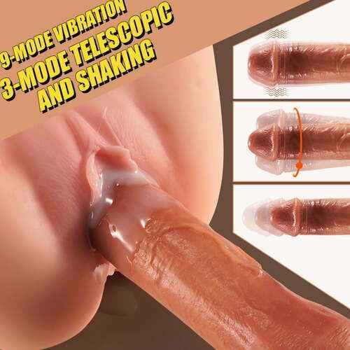 9 Vibrating 3 Thrusting Swinging Heating Lifelike Dildo for Women