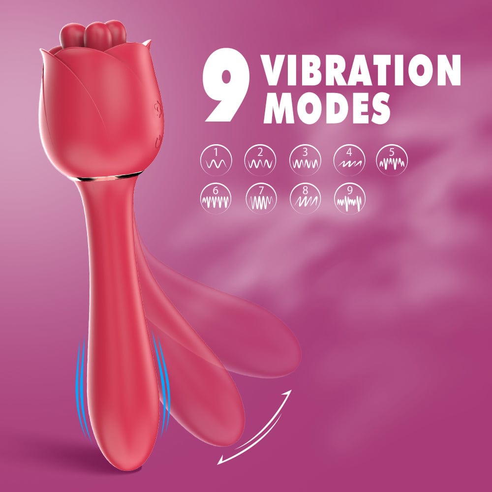 Rose Rotating Magic Wand Vibrator - view 3