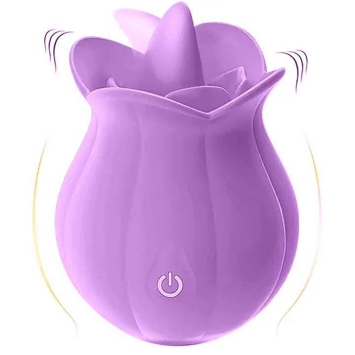 MLEM Rose Tongue Massager in purple
