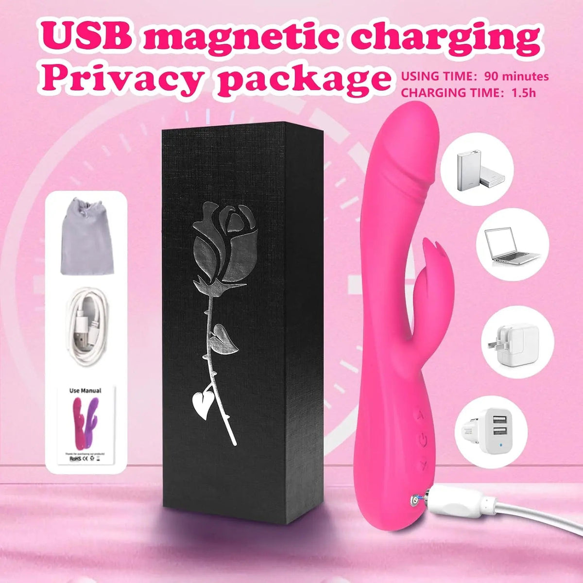 CKSOHOT Rabbit G Spot Vibrator 3 in 1