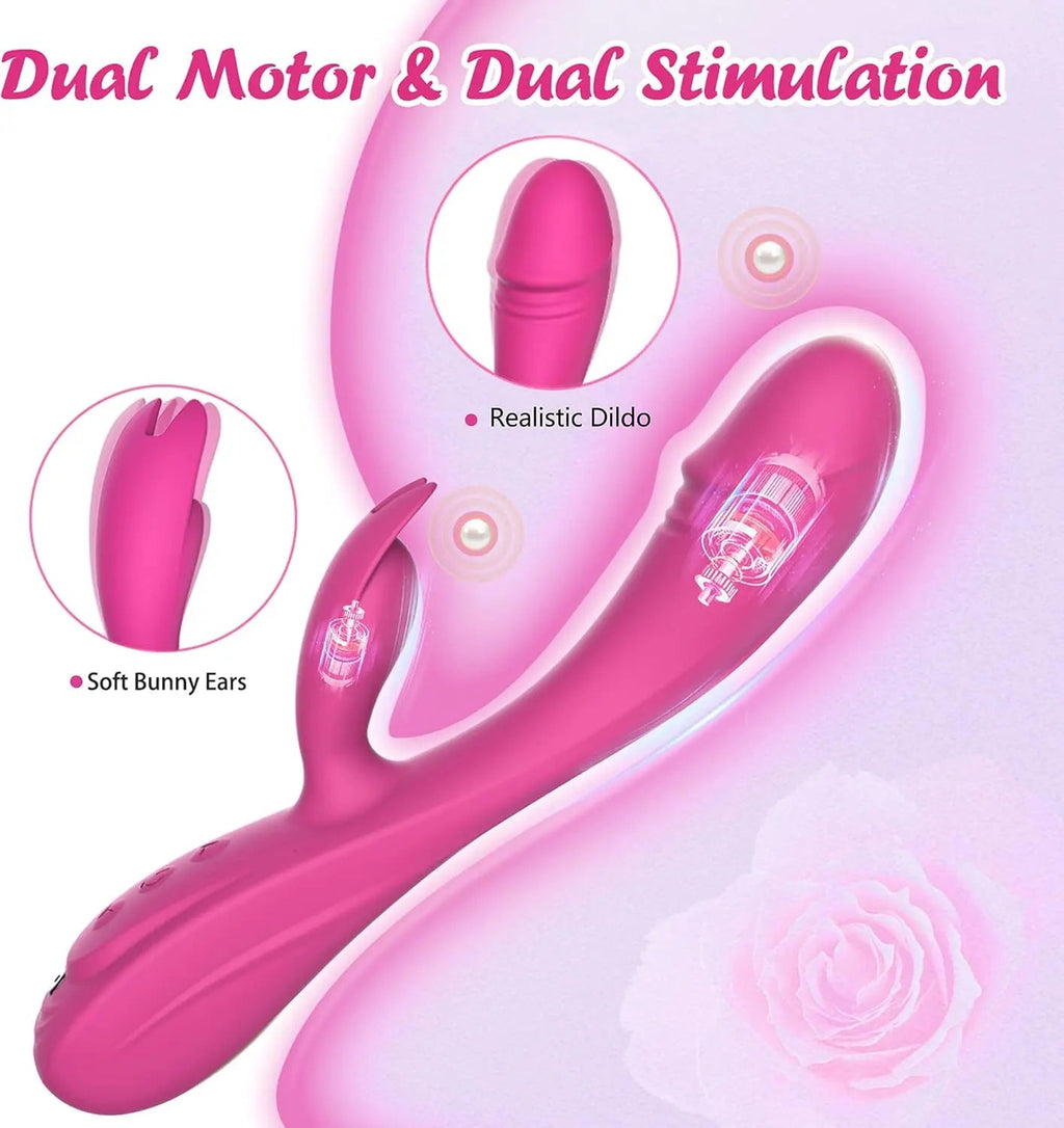 CKSOHOT Rabbit G Spot Vibrator 3 in 1