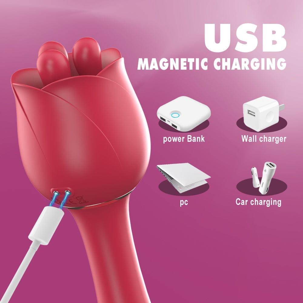 Rose Rotating Magic Wand Vibrator - view 6