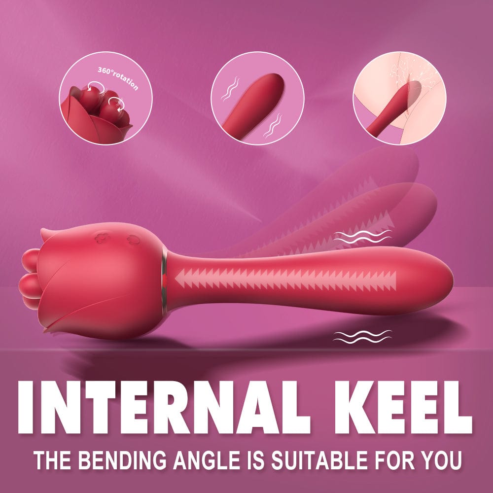 Rose Rotating Magic Wand Vibrator - view 4
