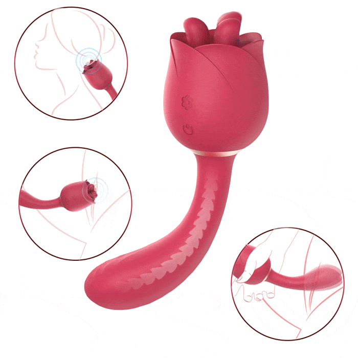 Rose Rotating Magic Wand Vibrator - view 2