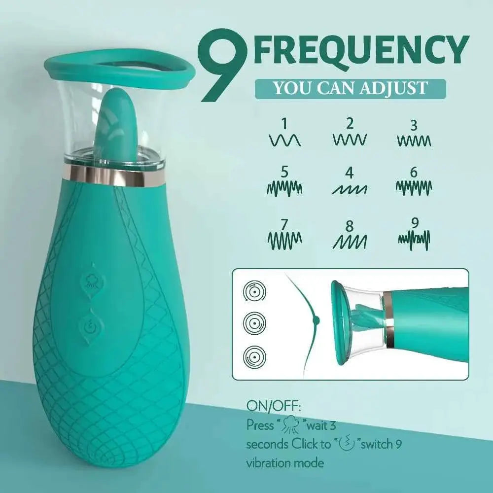 Honey Pistil Tongue Licking & Suction Vibrator
