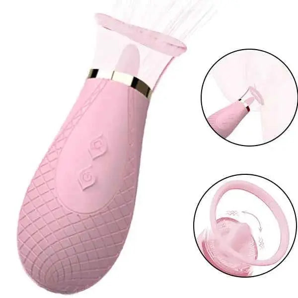 Honey Pistil Tongue Licking & Suction Vibrator