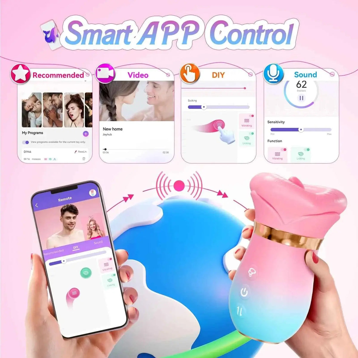 KissMaster App-Controlled Tongue & Suction Massager